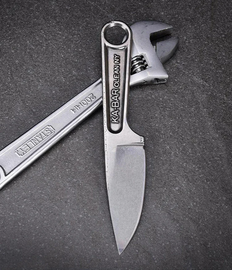 Dive Knife Titanium - KB 1119 固定刃ストレートナイフ ワイルドネスサバイバル戦術ツール ポータブルアウトドアナイフシース 多機能ステンレス