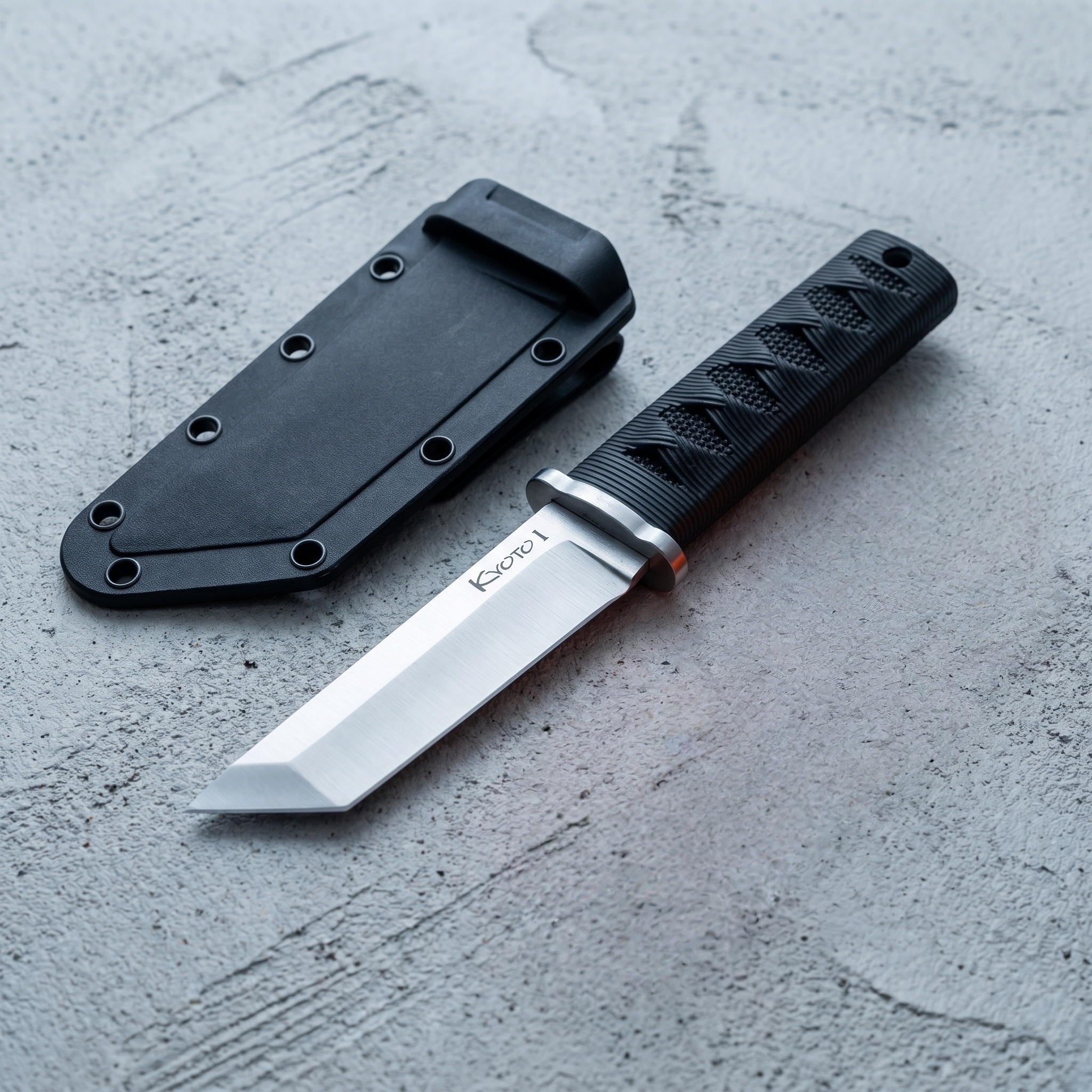 Dive Knife Titanium - ポータブルストレージアウトドアナイフ、絶妙なシース保護機能付き、キャンプ、ピクニック、短距離旅行、多機能ツール、小型