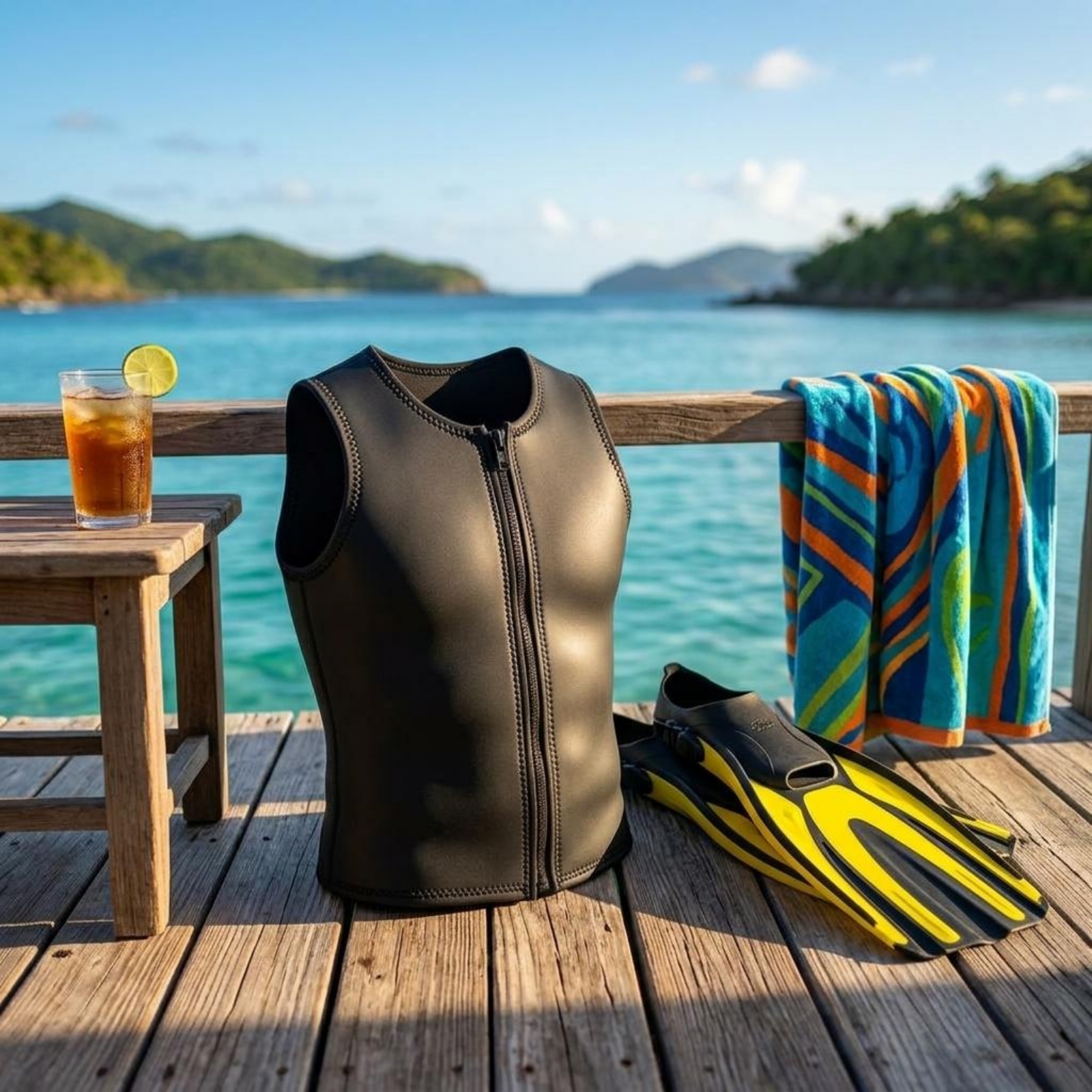 Aquatic Water Sports - ダイビングショーツ シャイニースキン 2mm ネオプレン オーシャンショーツ 水中衣料