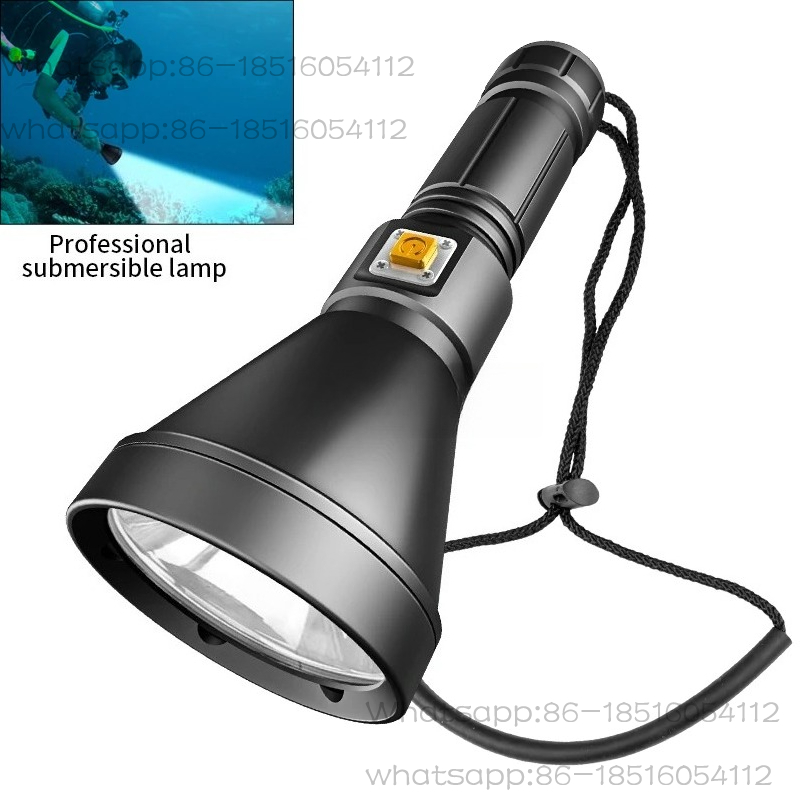 Underwater Flashlight - 水中ダイビング懐中電灯 P90 LED 5000ルーメン 高輝度トーチライト ポータブル大型スポットライト