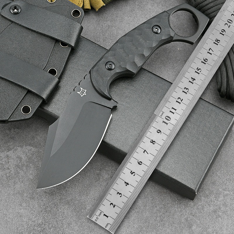Dive Knife Titanium - 小型の多機能ストレートナイフ,高硬度,多機能,自己防衛,アウトドアサバイバル,冒険