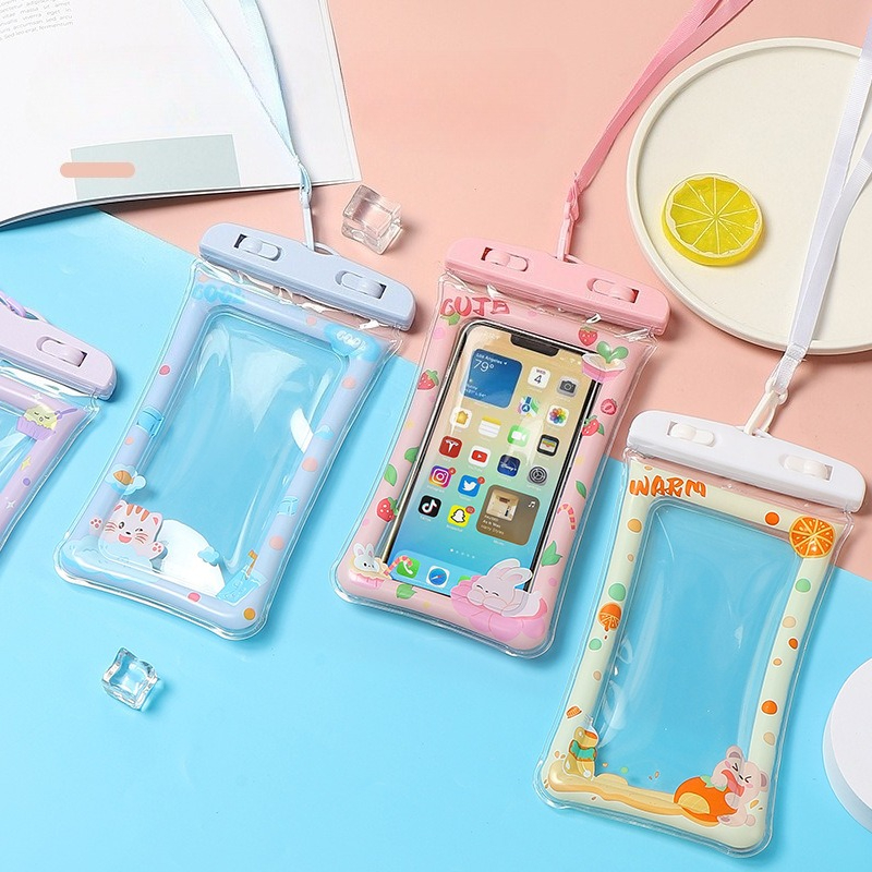 Aquatic Sports - 1pc 防水漫画電話ケース防水バッグユニバーサル水中電話プロテクターウォータースポーツビーチスキー用