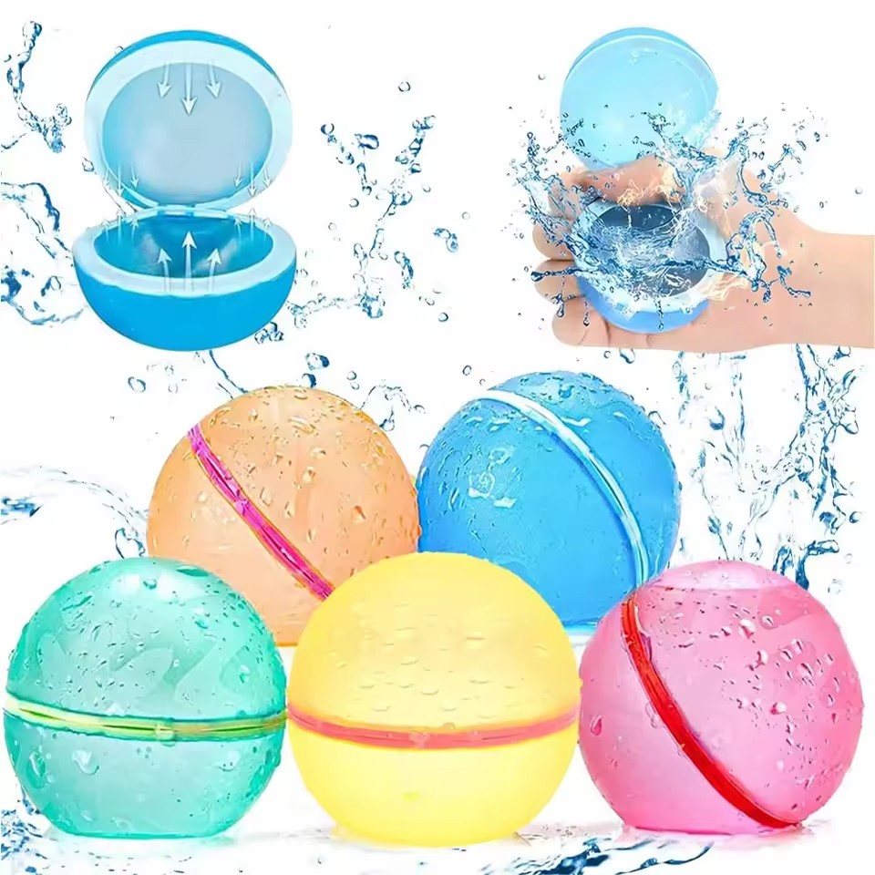 Aquatic Sports - 1-50個パック 再利用可能なウォーターボール セルフシール式 速膨張シリコンウォーターボール 夏のプール ビーチ