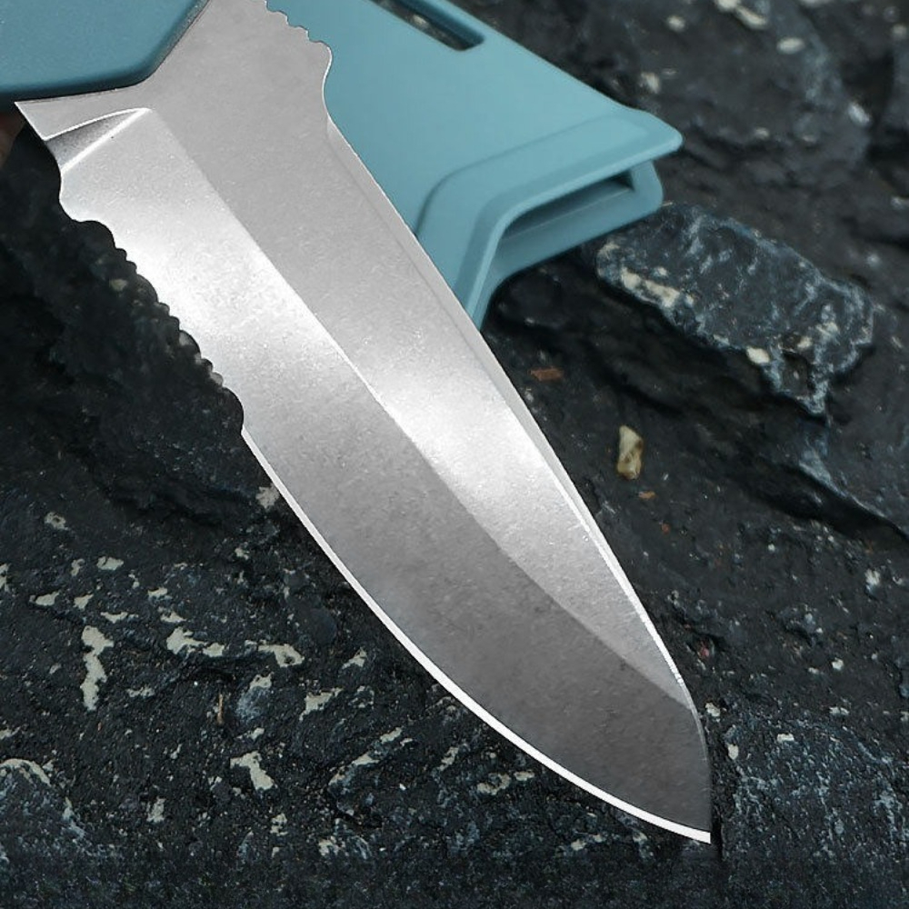 多色アウトドアキャンプハイキングストレートナイフ耐久性のある - Dive Knife Titanium のレビューと価格