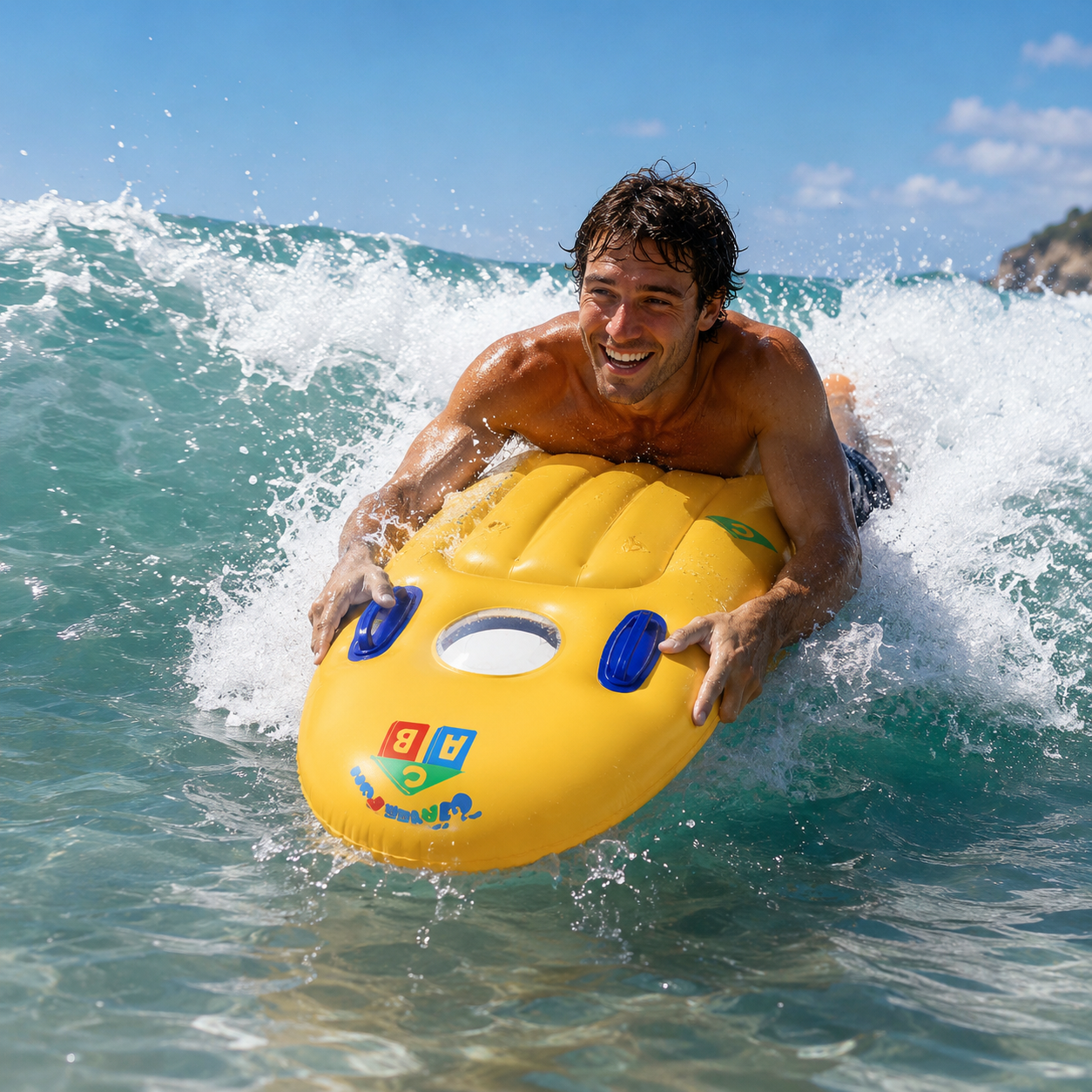 インフレータブルサーフボードボディボード 113x51cm  - Aquatic Sports のレビューと価格