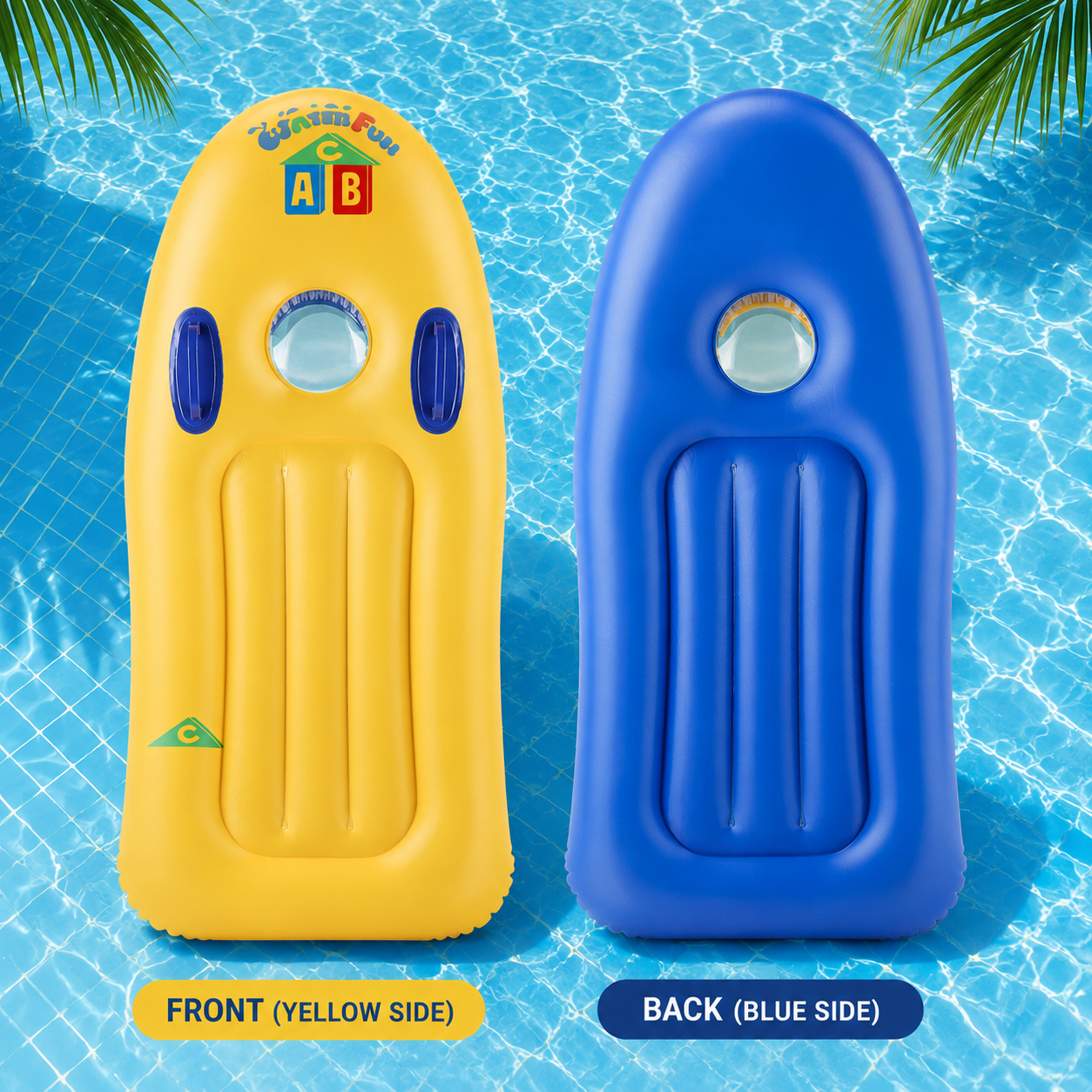 インフレータブルサーフボードボディボード 113x51cm  - Aquatic Sports のレビューと価格