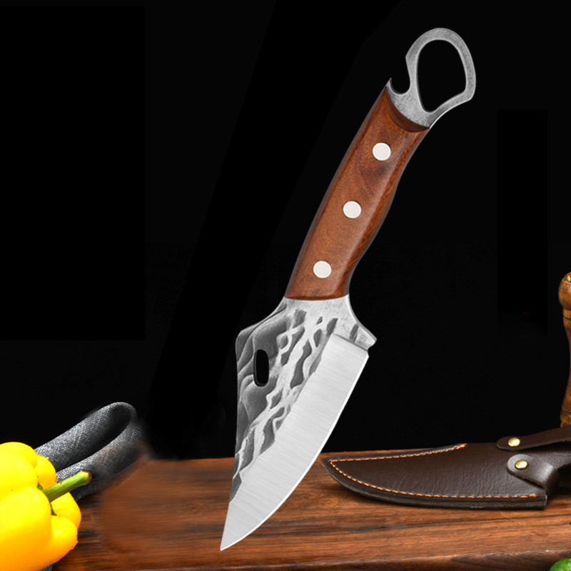 ステンレス鋼骨抜きナイフ、彫刻ナイフ、木製ハンドル、包丁、切 - Dive Knife Titanium のレビューと価格
