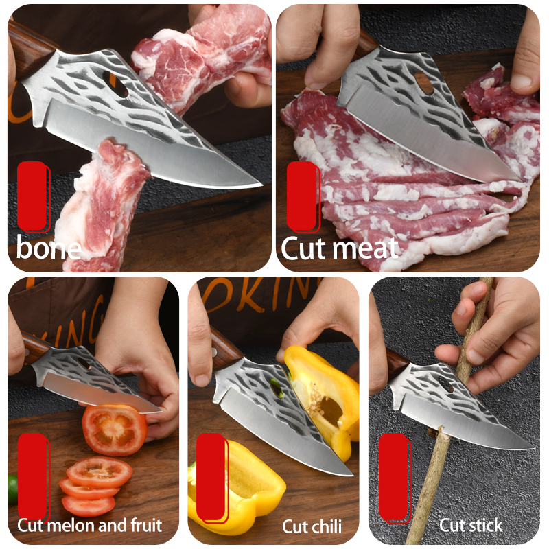 ステンレス鋼骨抜きナイフ、彫刻ナイフ、木製ハンドル、包丁、切 - Dive Knife Titanium のレビューと価格