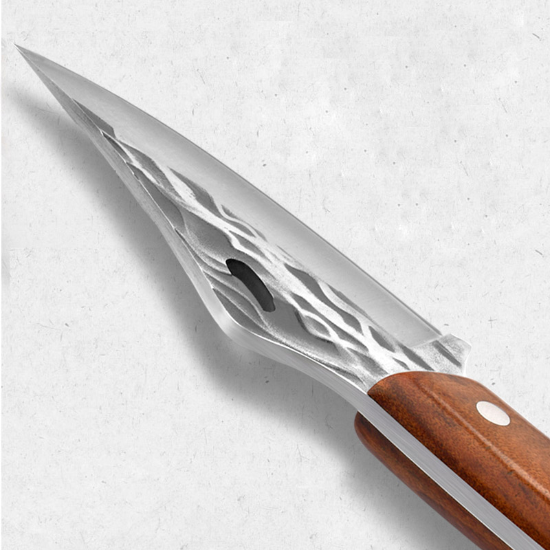 ステンレス鋼骨抜きナイフ、彫刻ナイフ、木製ハンドル、包丁、切 - Dive Knife Titanium のレビューと価格