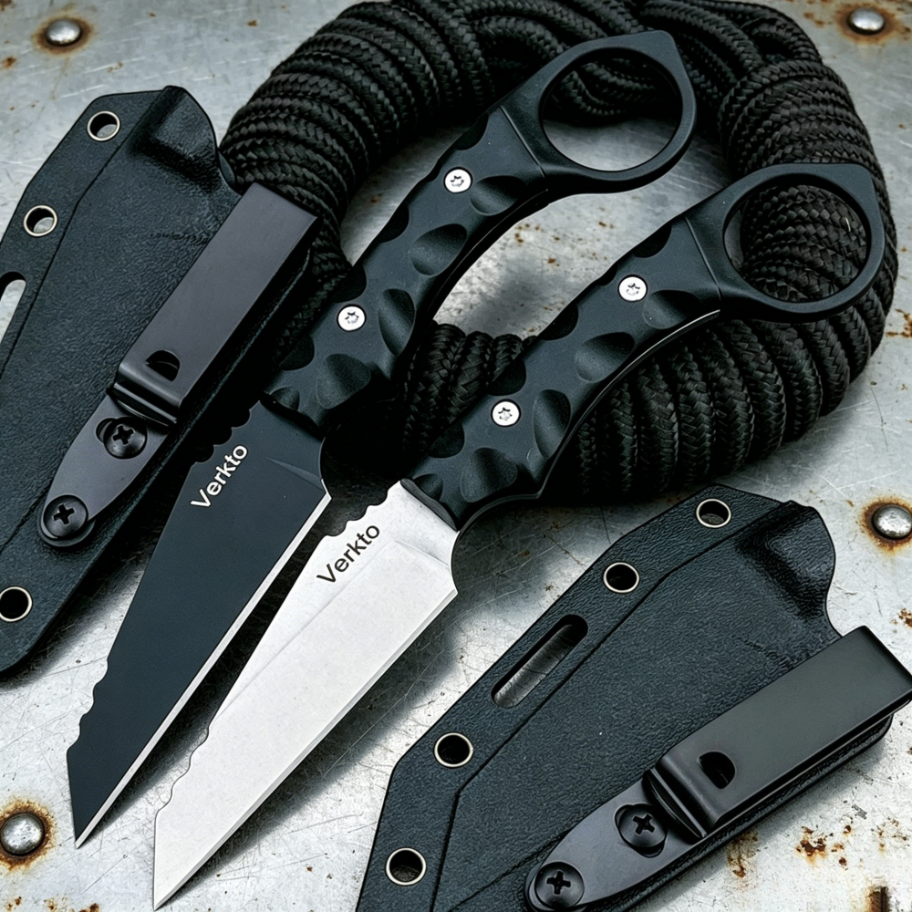 高硬度 EDC アウトドア固定ナイフ 7Cr13Mov ブレ - Dive Knife Titanium のレビューと価格