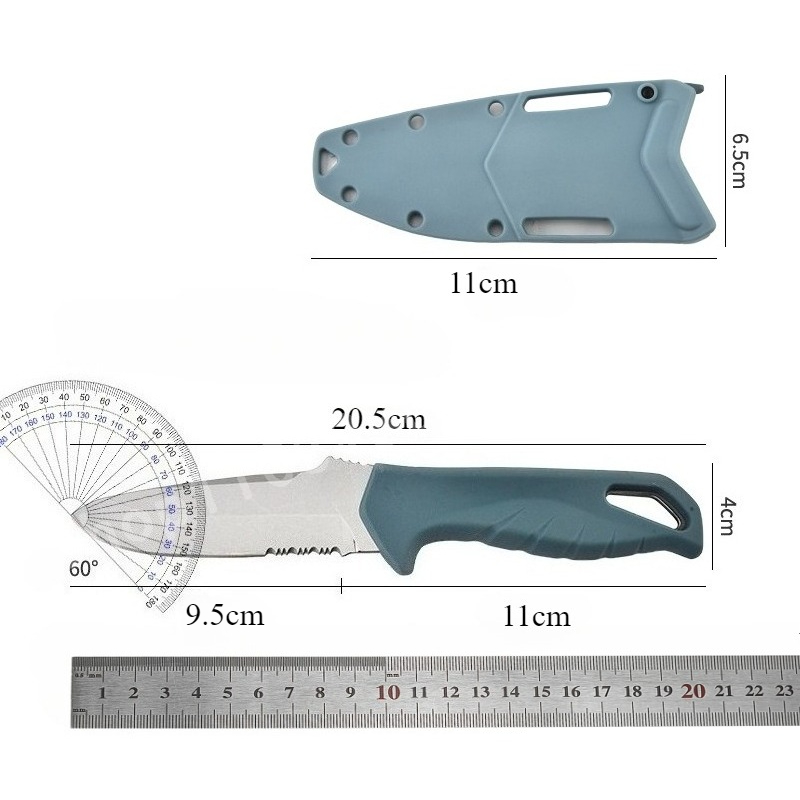 BM 18040 ストレートナイフ D2ブレード ナイロンフ - Dive Knife Titanium のレビューと価格