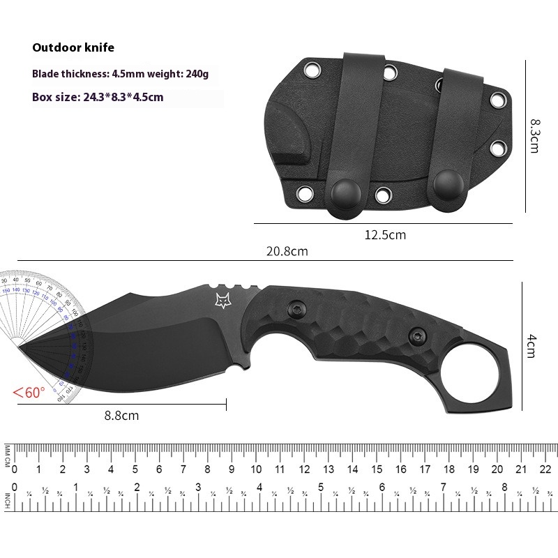 小型の多機能ストレートナイフ,高硬度,多機能,自己防衛,アウ - Dive Knife Titanium のレビューと価格