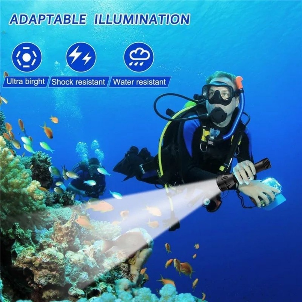 プロのスキューバダイビング懐中電灯 LED ダイビングトーチ - Underwater Flashlight のレビューと価格