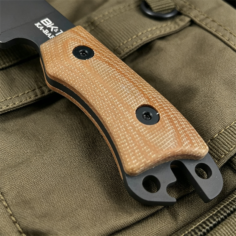 BK11固定刃ナイフ、滑り止めフラックスハンドル、高硬度D2 - Dive Knife Titanium のレビューと価格