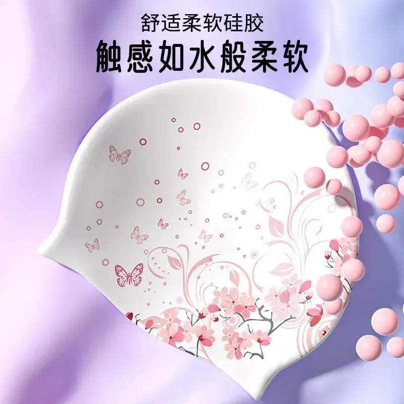 女性と女の子のためのシリコンスイミングキャップ,伸縮性のある - Aquatic Sports Hat のレビューと価格