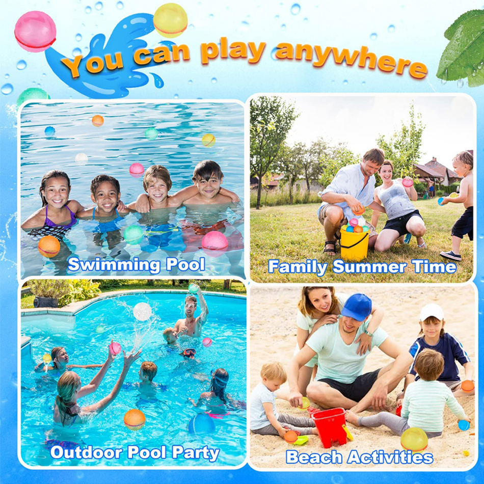 1-50個パック 再利用可能なウォーターボール セルフシール - Aquatic Sports のレビューと価格