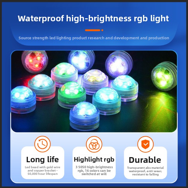 リモコン付きRGB装飾フラッシュカラフル同期リモコン付き色変 - Underwater Flashlight のレビューと価格
